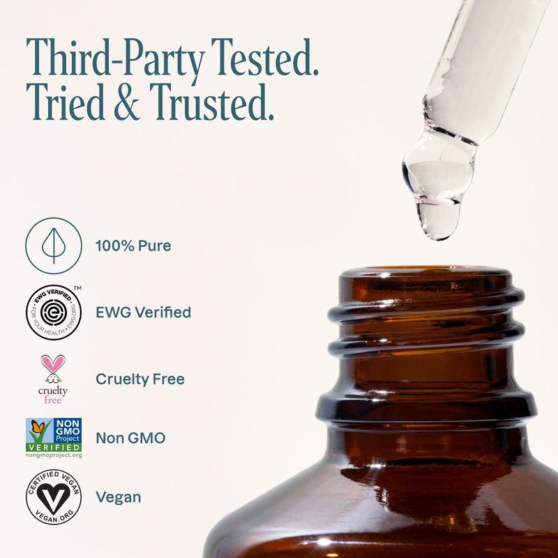 Cliganic Non-GMO Squalane Oil for Skin Repair and Moisturizing - Lightweight Skincare Hydrate Moisturize Moisture Hydrator Comfort