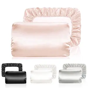 Soft Satin Elastic Travel Pillowcase Set, Comfortable Skincare, Nourishes Hair, Easy Installation, Ideal for Bedroom Home Use, Travel Friendly