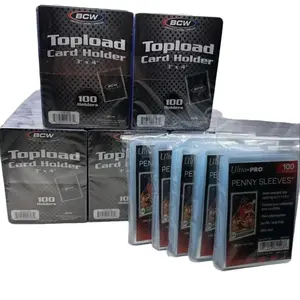 BCW 3X4 35pt 500 Toploaders for Standard Cards and 500 Ultra Pro Soft Sleeves