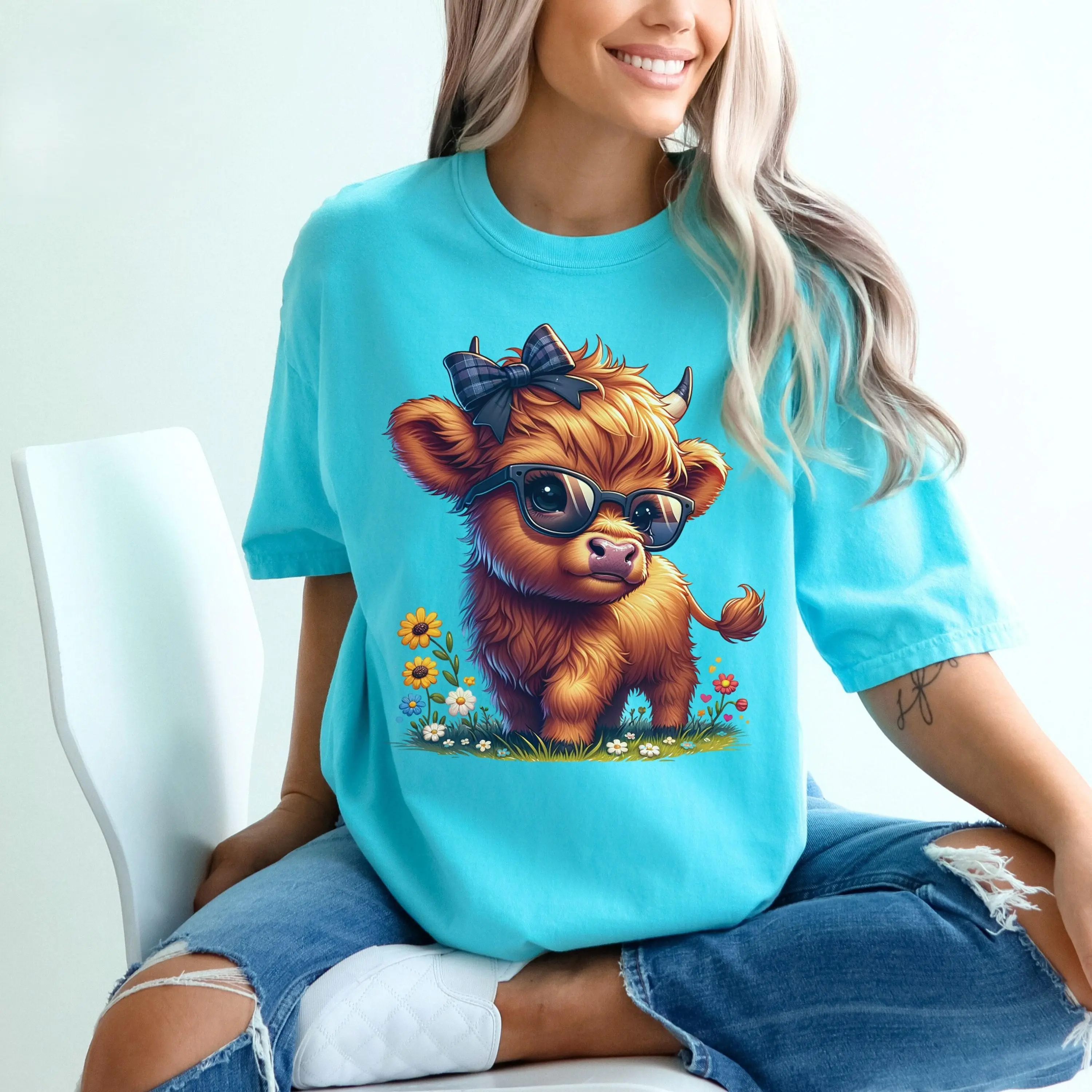 Highland Cow Shirt Cute Cow Shirt Highland Cow Lovers Shirt Cow Gift Shirt Highland Cow Apparel Cute Cow Graphic Tee