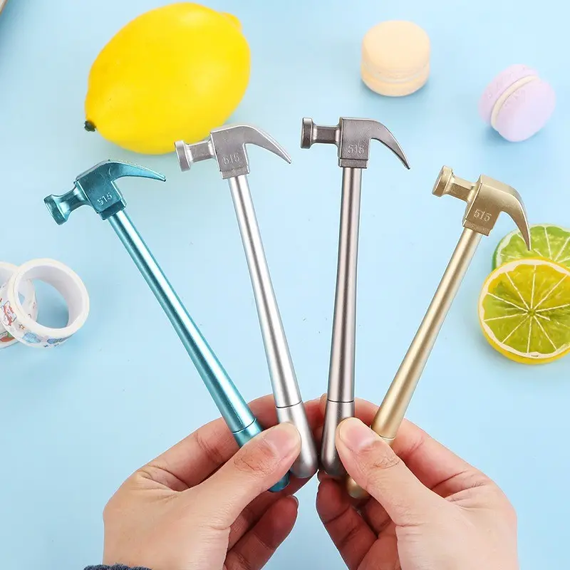 Creative Sheep Head Hammer Neutral Pen Set, Fun Cartoon Stationery, Perfect Gift, 4/8 Pcs, Unique Design, Ideal for Kids and Adults