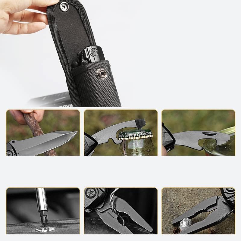 Folding Pocket Multi-tools with Saw, Knife,Plier, Screwdriver, Bottle Opener - Extra Strong High Safety Lock Design - Perfect Tool for Outdoor, Survival,Camping,Emergency tools