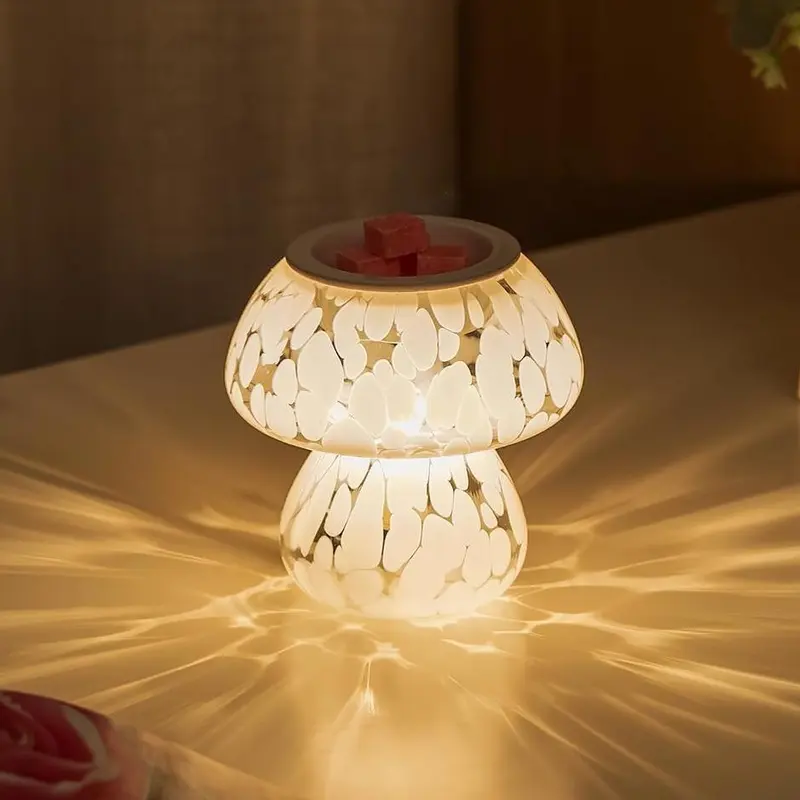 CANDELDO Mushroom Scented Candle Warmer with Timer, Household Fragrance Aromatic Scents Freshener, Quirky Home Accessories Home Fragrance Products, Ideal Birthday Gifts for Women & Housewarming