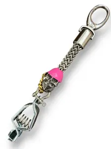 LA GÜERA GLOVE CLIP with Pink Hard Hat & Golden Chain Hair TikTok Character Accessory