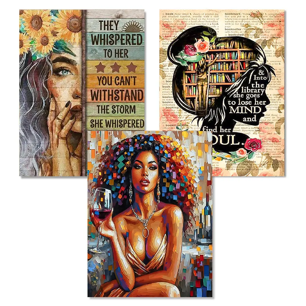 Diamond Painting Kits for Adults - Woman's Flower DIY 5D Diamond Art Kits Full Drill Diamond Dots Paintings with Diamonds Gem Art and Crafts Home Decor 12x16inch