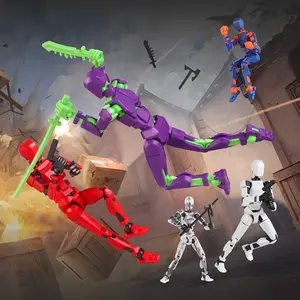 Set of 6 T13 Articulated Titan 13 Robot Action Figures Toys for Kids Aged 3-8 Perfect Modeling Fan Birthday Gifts Assembly Needed CC BY 4.0