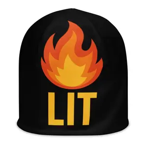 All-Over Print Beanie – “LIT” Flame Edition