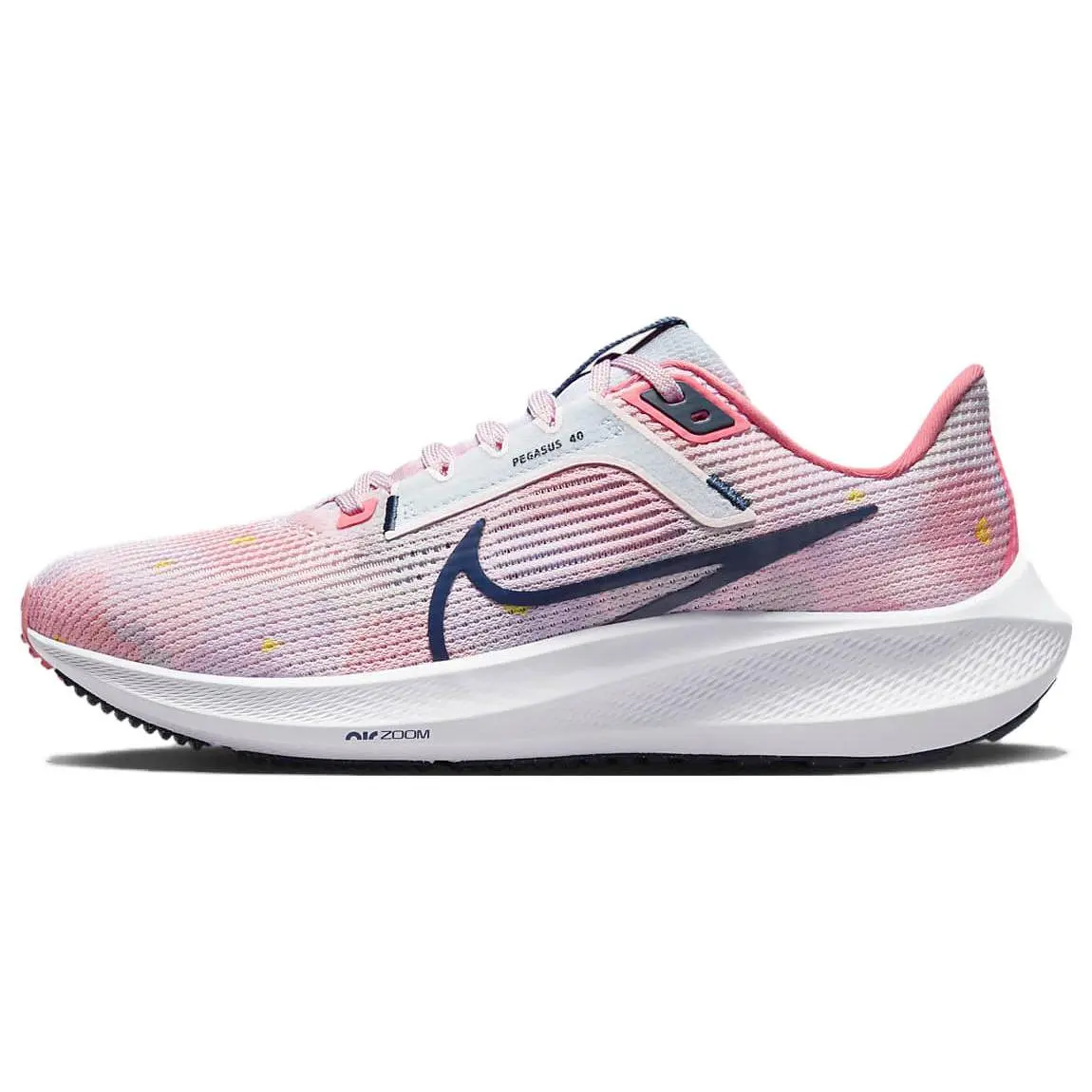Nike Pegasus 40 Premium Floral Watercolor Pearl Pink Comfort Lightweight Low Top Running Shoes Women's DV7890-600