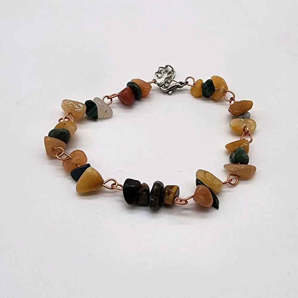 handcrafted bracelet for heart and sacral chakra.