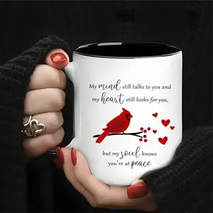 [Memorial Cardinal Coffee Mug] 1pc Cardinal Coffee Mug, Party Cups - Memorial Cardinal Christmas Birthday Gift - Fun Easter/Thanksgiving/Halloween/Christmas Gifts for Friends Family
