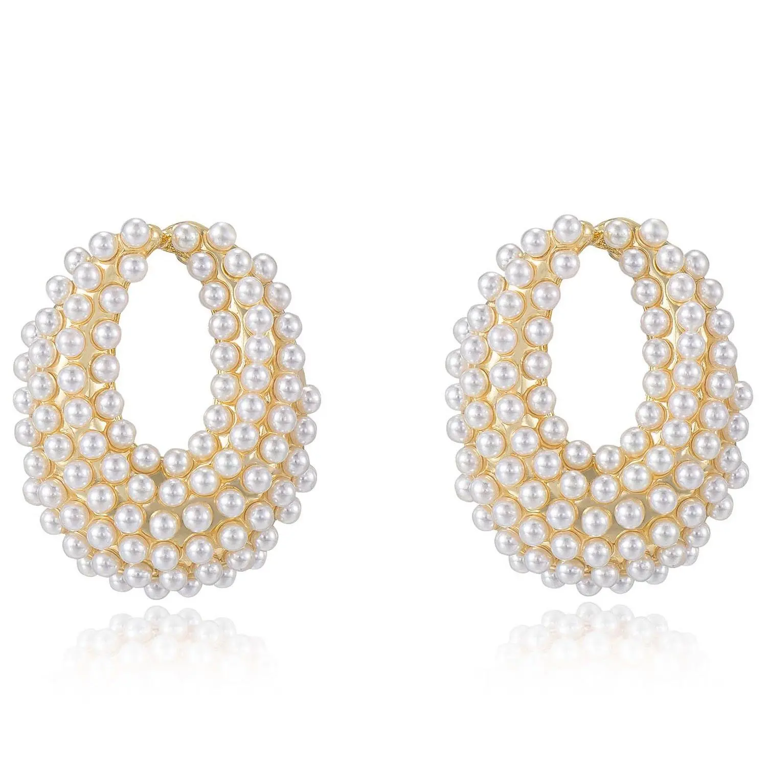 Ettika Classic Faux Pearl Cluster Earrings Ettika Classic Faux Pearl Cluster Earrings