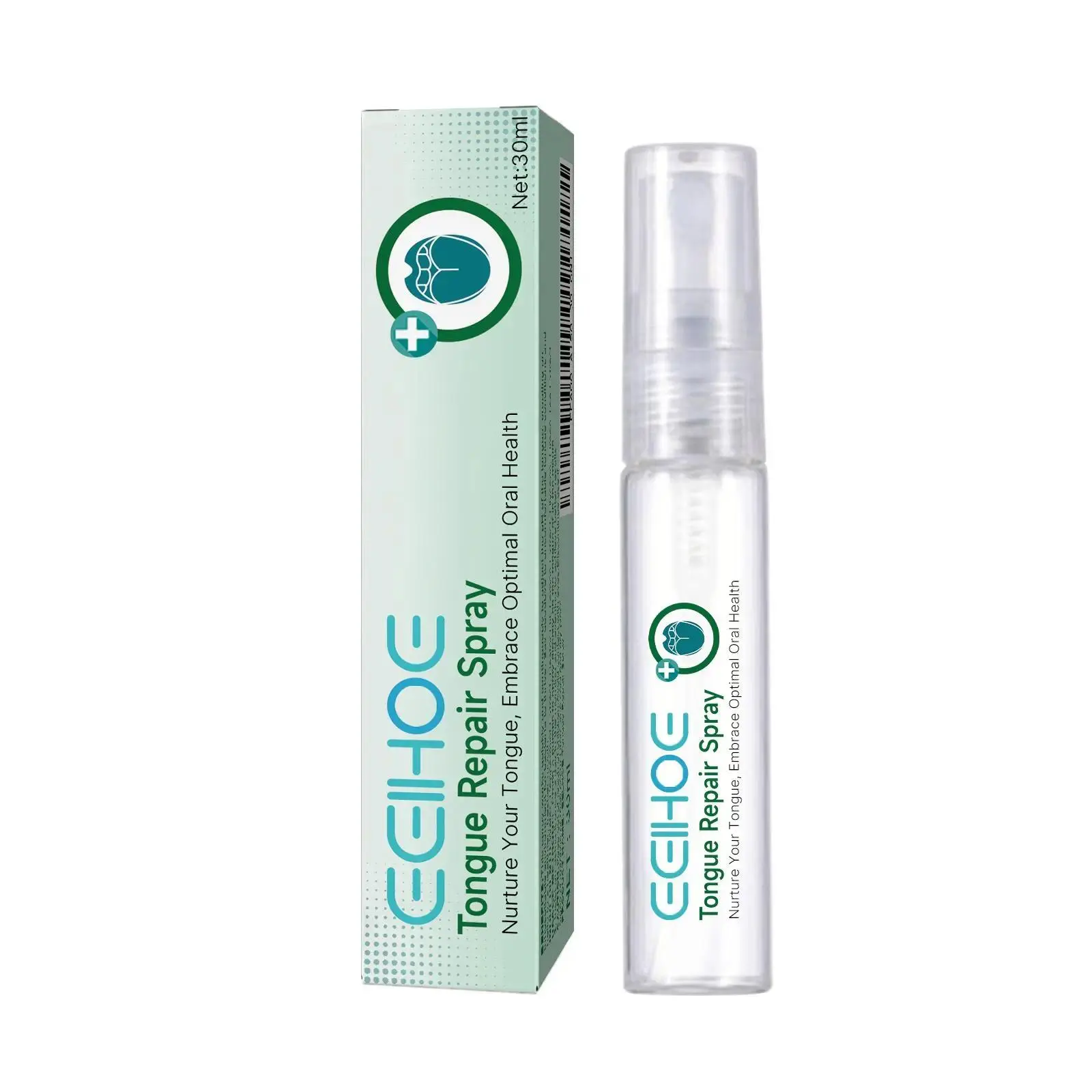 Oral Care Cleansing Spray - Gentle Soothing Formula for Cracked, Swollen Tongues, Mucosa Repair, Antibacterial, Deodorizing, Long-Lasting Fresh Breath, Oral Health Support, Complementary to Toothpaste