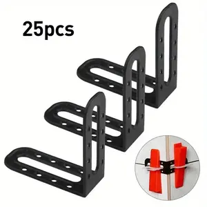 Tile Fixing Tool Auxiliary Kit, 25-50 Plastic Corner Clamps, Flatting & Grouting Tiles, Heavy Duty Durable Tile Installation Accessories, Tile Leveling System, Tile Tools