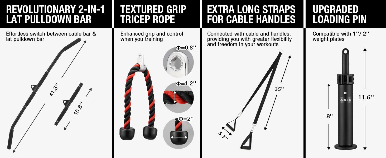 GMWD Wall-Mounted Folding Squat Rack with Lat Pulldown & Cable Crossover System for Home Gym - Space-Saving Design, Enhanced Stability, Premium Cable System