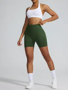 High Waist Yoga Shorts for Women, Anti-Exposure Running Fitness Pants, Naked Feel Sportswear, Comfortable and Stylish Workout Bottoms