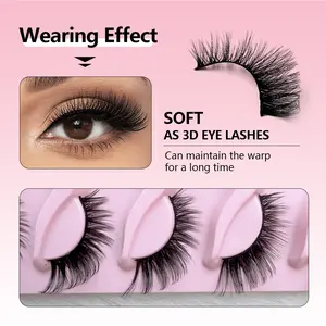 Lengthening fox eye false eyelashes at the outer corners | 5 pairs of full cat-eye winged false eyelashes | Sexy, upward curled, Western-style | A subtle makeup look for parties and dates | Instantly alluring eyes soft fluffy