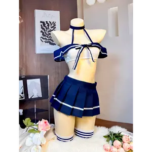 Sexy And Energetic Dark Blue Sailor Suit