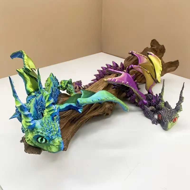 Flying Dragon Decoration, 1pc 24cm/9.45inch 3D Printed Dragon Model Figurine, Decorative Figurine, Desktop Ornament, Christmas Thanksgiving Valentine's Day Gift