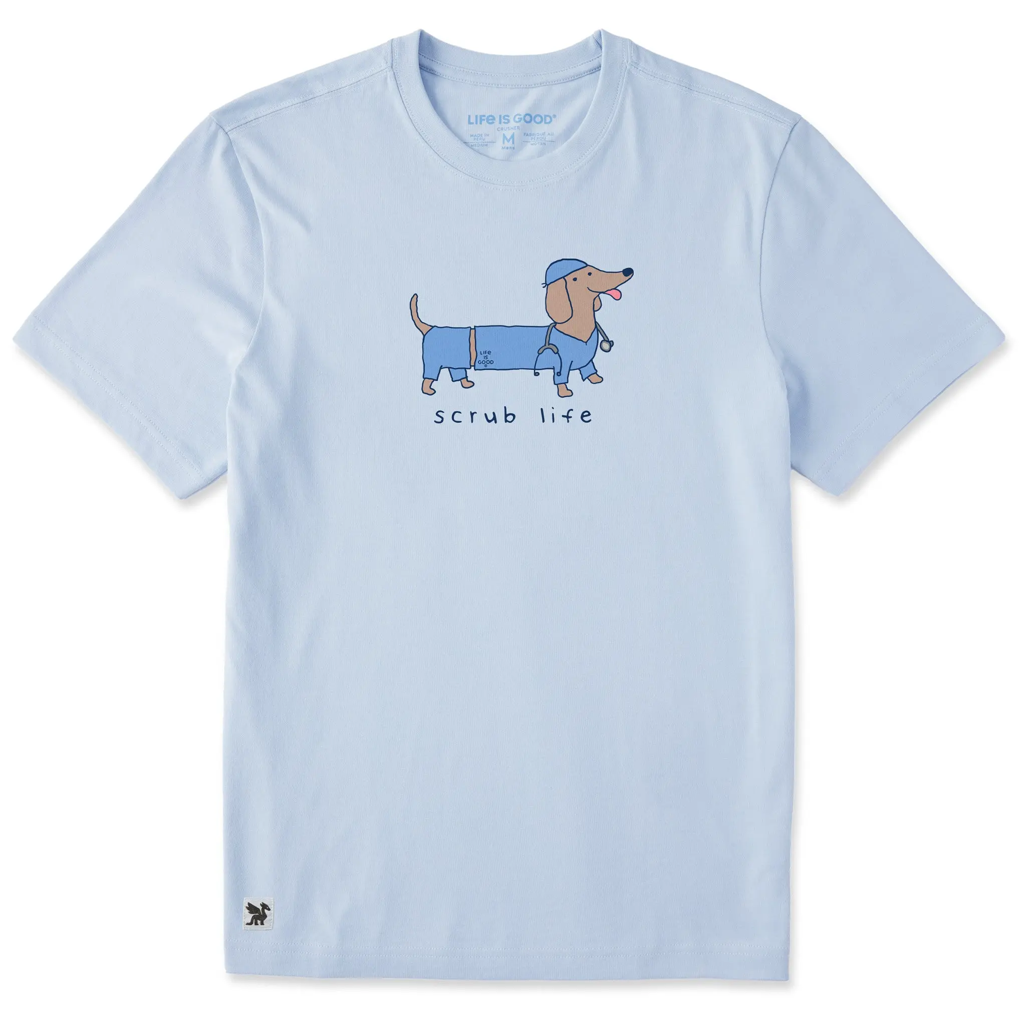 Men's Scrub Life Dachshund Short Sleeve Crusher Tee