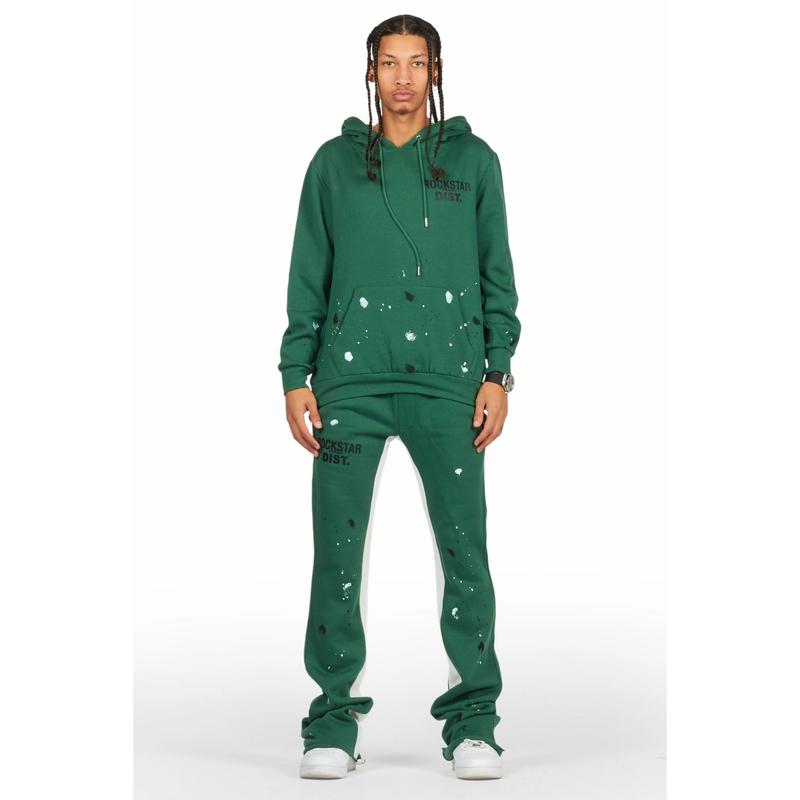 Jaco Green Hoodie Baggy Fit Pant Track Set