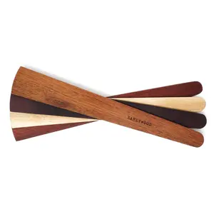 Earlywood Wood Spatula Set - 4-Piece Wooden Cooking Utensils for Pots, Pans, and Woks, Kitchen multitasker, safe for all Cookware