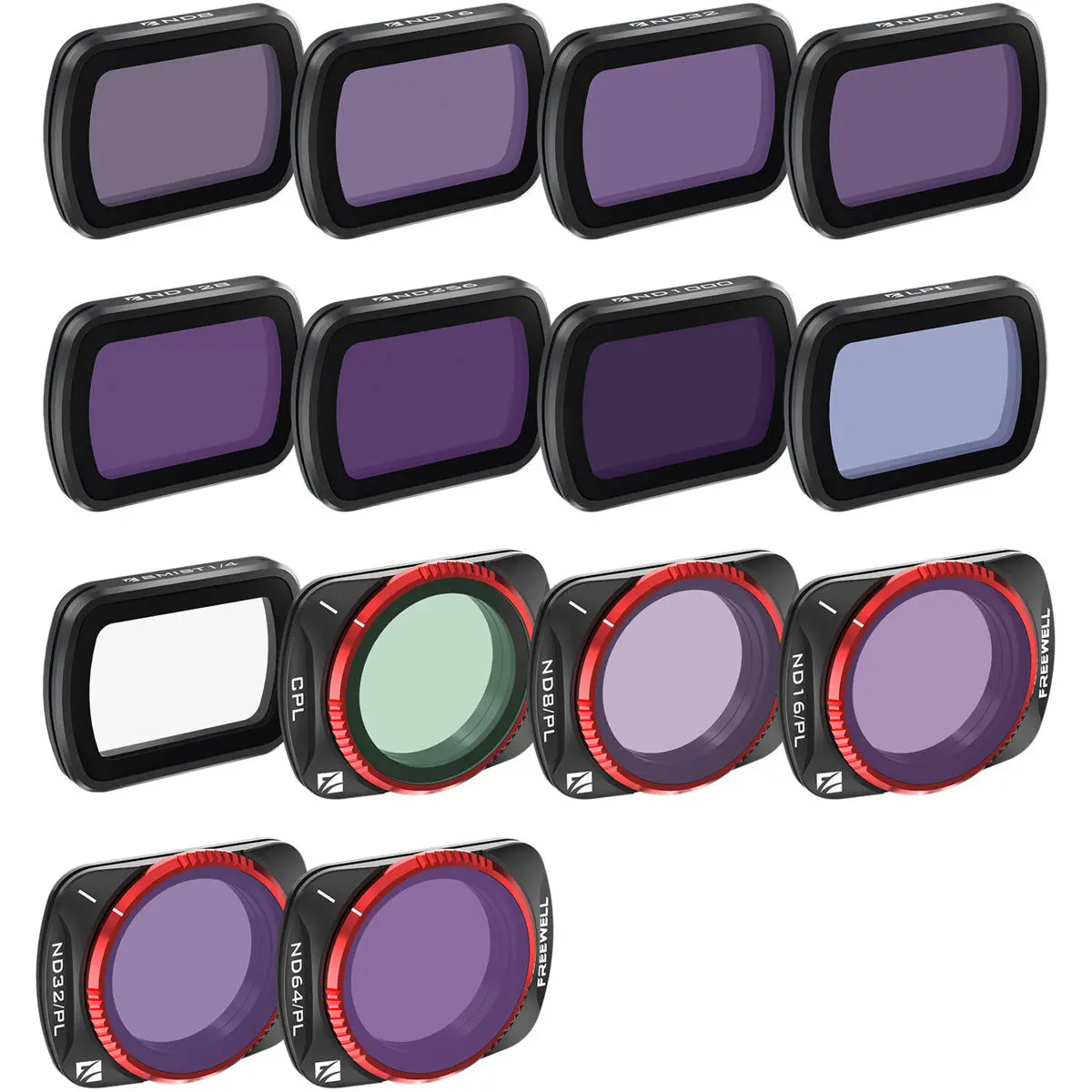 14-Pack Magnetic Lens Filter Kit for DJI Osmo Pocket 3 Gimbal Camera - Freewell Mega Camera Accessories