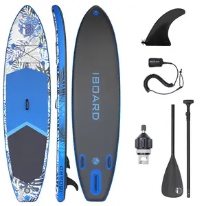 iBOARD Inflatable Paddle Board 11′×32″×6″ Premium Stand Up Paddle Board with Accessories | Wide and Stable High Load SUP Paddleboard for Adults & Youth| Explore Fishing Yoga