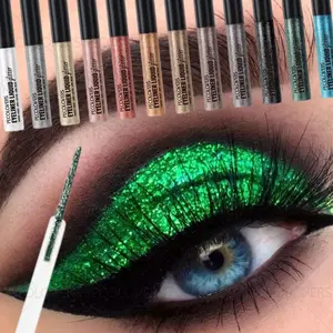 1PC Ultra-fine, Long-lasting, Smudge-proof, Sparkly, Explosive, Buildable, Liquid Eyeliner and Eyeshadow, Brightening, Eye Makeup Supplies, for A Charming Christmas Music Festival Eye Look, Liquid Eyeliner Pen
