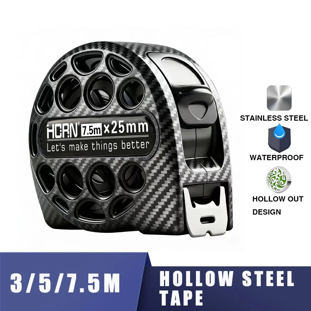 Design Hollow Steel Tape Measure, Hollow Out Design, Premium Waterproof Stainless Steel Ruler, Dual-Sided Inch & Metric Printing, High-Quality Hand Measuring Tool, Measuring Instrument