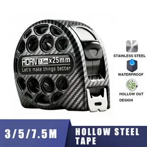 Design Hollow Steel Tape Measure, Hollow Out Design, Premium Waterproof Stainless Steel Ruler, Dual-Sided Inch & Metric Printing, High-Quality Measurement Tool