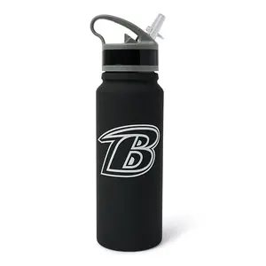 Baltimore Ravens Logo 25-Ounce Stainless Steel Flip-Top NFL Water Bottle