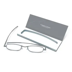 212 MAIN Compact Foldable Reading Eyeglasses - High Quality Storm Style, USA-Compliant Flat Folding Eyeglass Frames, +2.5 Magnification, Single Item