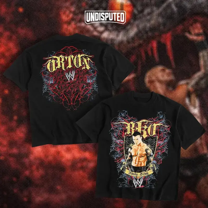 UNDISPUTED Randy Orton The Viper Heavy Cotton WWE T-shirt Fan Apparel - Classic Pump Cover Oversized Gift - DTG Printed