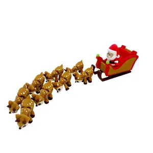 Santa Figurine Toy with Sleigh and 8 Reindeer