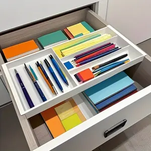 The all-new drawer storage box helps you keep drawers tidy, create more storage space, and is convenient to use without installation.