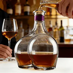 Innovative Glass Bottles for Bar and Spirits Storage, Ideal for Home Décor and Holiday Parties, Unique Design for Special Occasions