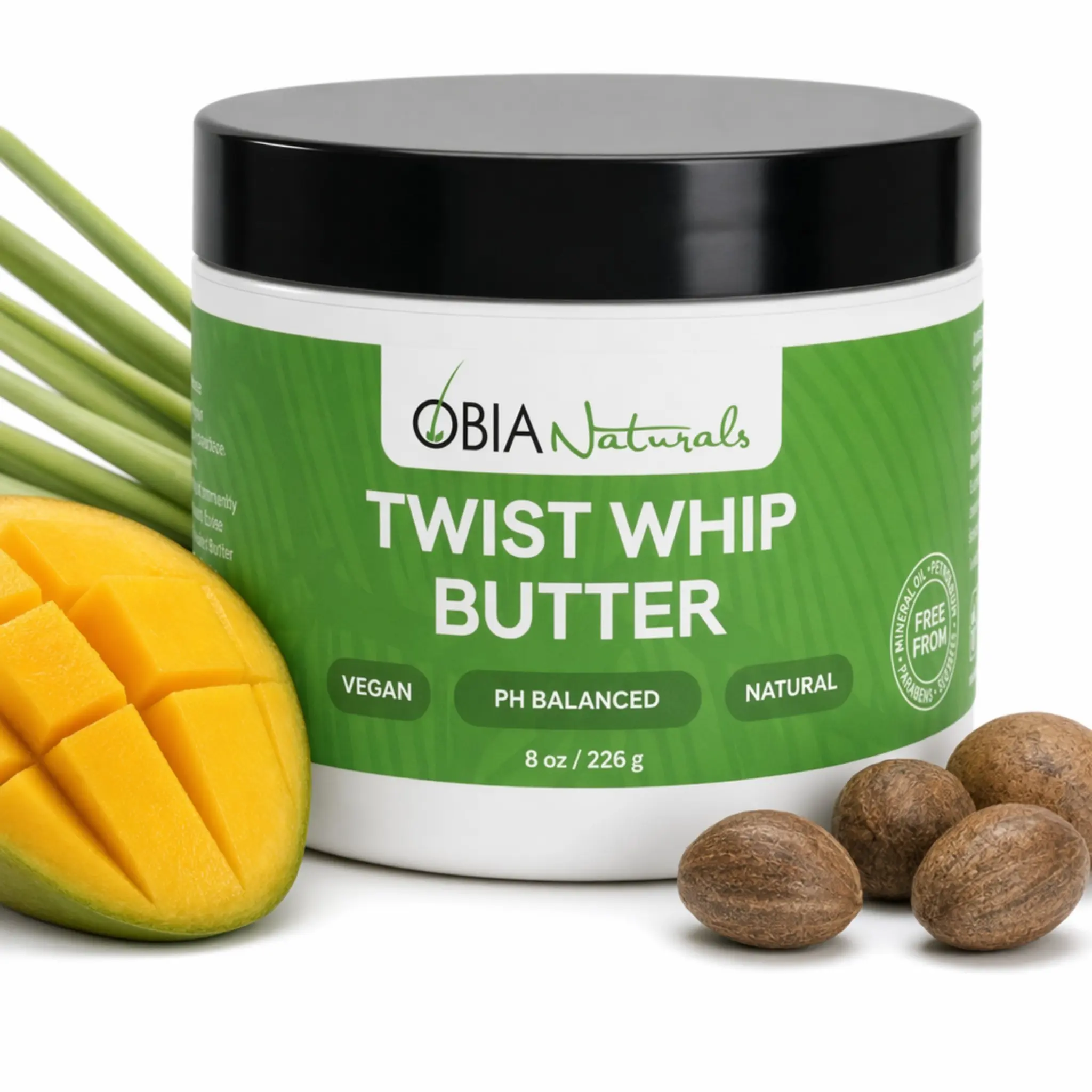 OBIA Naturals Twist Whip Butter – Curl Definition Butter for Twist Outs, Braid Outs & Bantu Knots, Type 4, 8 oz