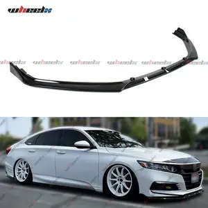 2018-2020 Honda Accord 4-Door – 3-Piece Front Bumper Lip Gloss Black | JDM Aero Splitter | EX · EX-L · LX · SE · Sport · Touring · Hybrid Fit | Body Protection Kit