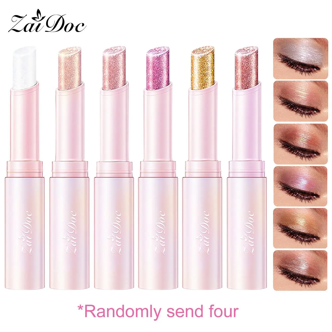 Jelly Highlighter Stick Cosmetic, Hydrating Gel Luminizer, Lightweight Makeup with Sparkling Shine, Assorted Shades
