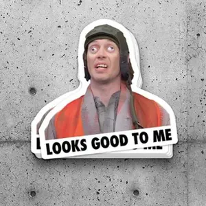 Hard Hat Sticker, Looks Good To Me Meme Sticker, Hardhat Sticker, Construction Sticker, Electrician Sticker, Lineman Sticker, Weatherproof Sticker, Laptop Sticker