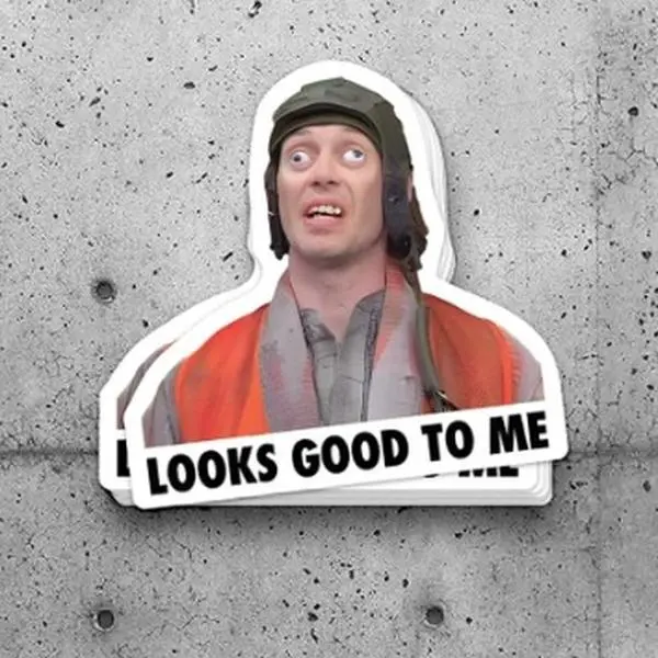 Hard Hat Sticker, Looks Good To Me Meme Sticker, Hardhat Sticker, Construction Sticker, Electrician Sticker, Lineman Sticker, Weatherproof Sticker, Laptop Sticker
