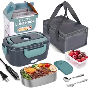 GVDV Electric Lunch Box Food Heater 3-In-1 Portable Food Warmer Lunch Box for Car & Home
