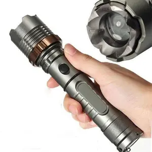 USB rechargeable flashlight, super bright rechargeable flashlight with zoom, 5 modes, suitable for hiking, camping and other outdoor activities, includes battery and charger.
