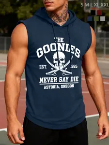 Goonies Movie-Themed Sleeveless Hoodie - Retro Fan Streetwear Top