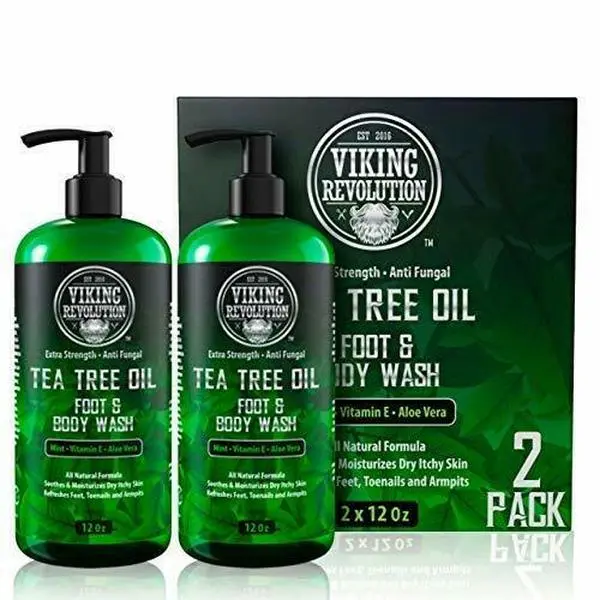 Viking Revolution Tea Tree Oil Body Wash Soap for Men - Helps Athlete's Foot, Toenail, Jock Itch, Eczema, Ringworm & Body Odors - (2 Pack) Viking Revolution Tea Tree Oil Body Wash Soap for Men - Helps Athlete's Foot, Toenail, Jock Itch, Eczema, Ringworm & Body Odors - (2 Pack)
