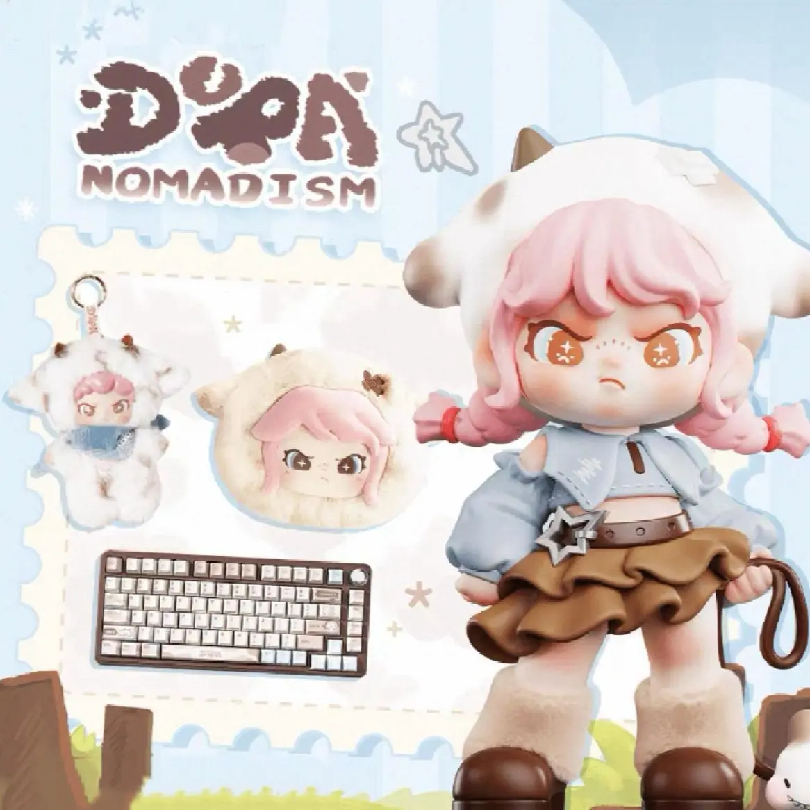 [Only For Live]Dora Urban Nomad Series Plush Keyboard Buddy Cushion Surprise Pack – Cute Soft Desk Companion, Cozy Pillow Plush, Fun Mystery Gift for Girls & Collectors