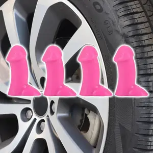 4-PCS Creative Funny Valve Stem Caps,Dustproof and Waterproof, Durable  , Suitable for Cars/Bikes/Motorcycles,Funny,eye-catching, and works!Funny Gag Gift Novelty Prank Present.