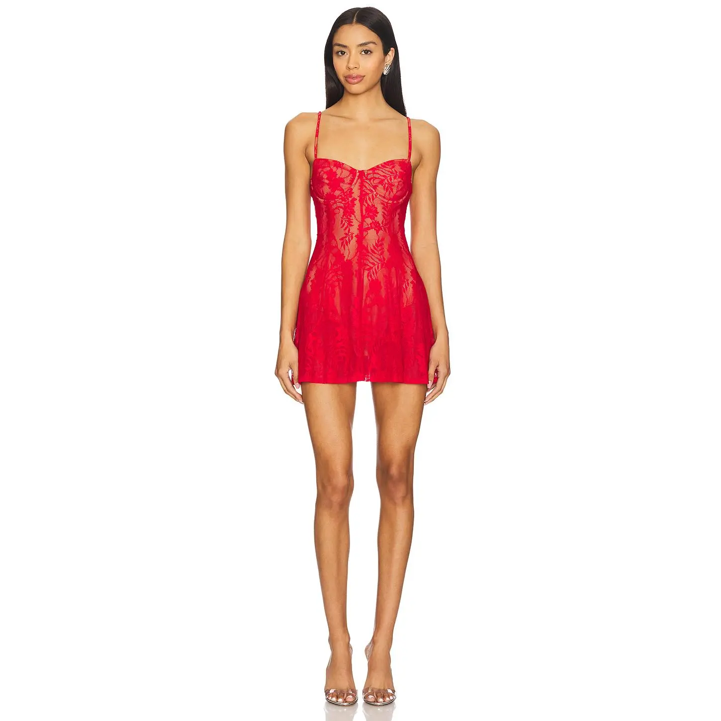 Norma Kamali Underwire Pickleball Dress in Tiger Red
