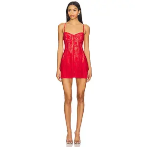 Norma Kamali Underwire Pickleball Dress in Tiger Red
