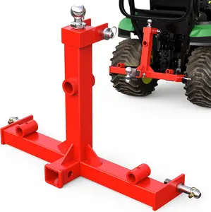 YITAMOTOR 3 Point Trailer Hitch with 2" Receiver for Category 1 Tractors, 3000 lbs Capacity Tow Hitch with Trailer Gooseneck Ball Drawbar